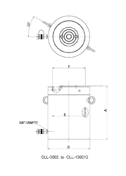 technical-specifications-of-cll-series-single-acting-high-tonnage-locking-nut-hydraulic-cylinder