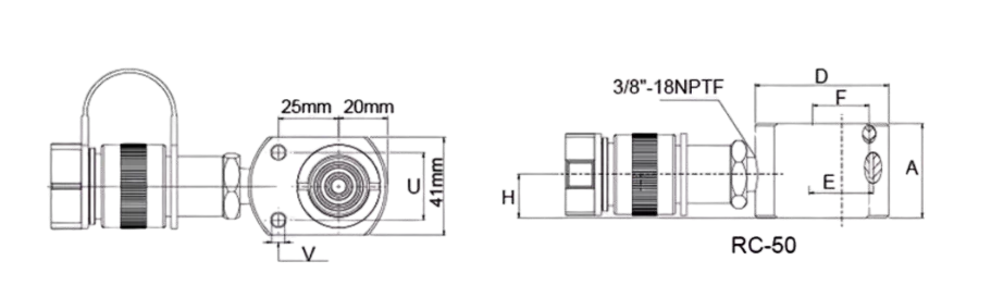 technical-specifications-of-rc-series-single-acting-universal-hydraulic-cylinder